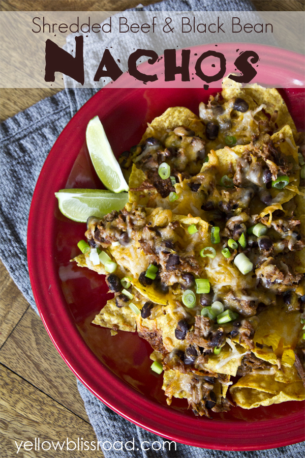 Shredded Beef and Black Bean Nachos - Yellow Bliss Road Shredded Beef and Black Bean Nachos - Yellow Bliss Road