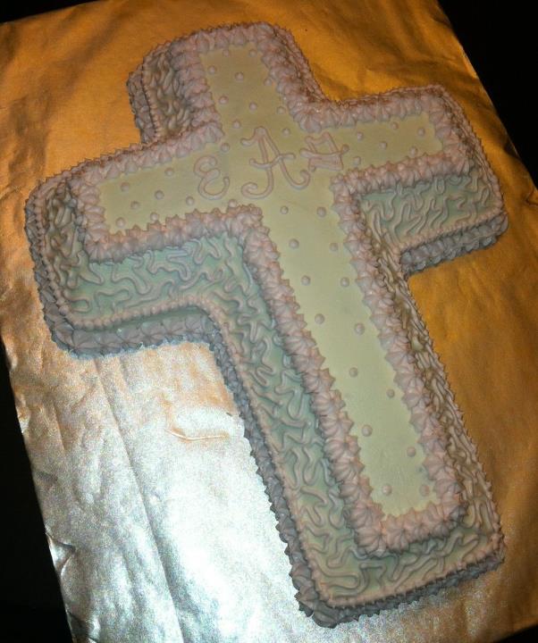Sweet Treats by Susan Monogrammed Cross Cake