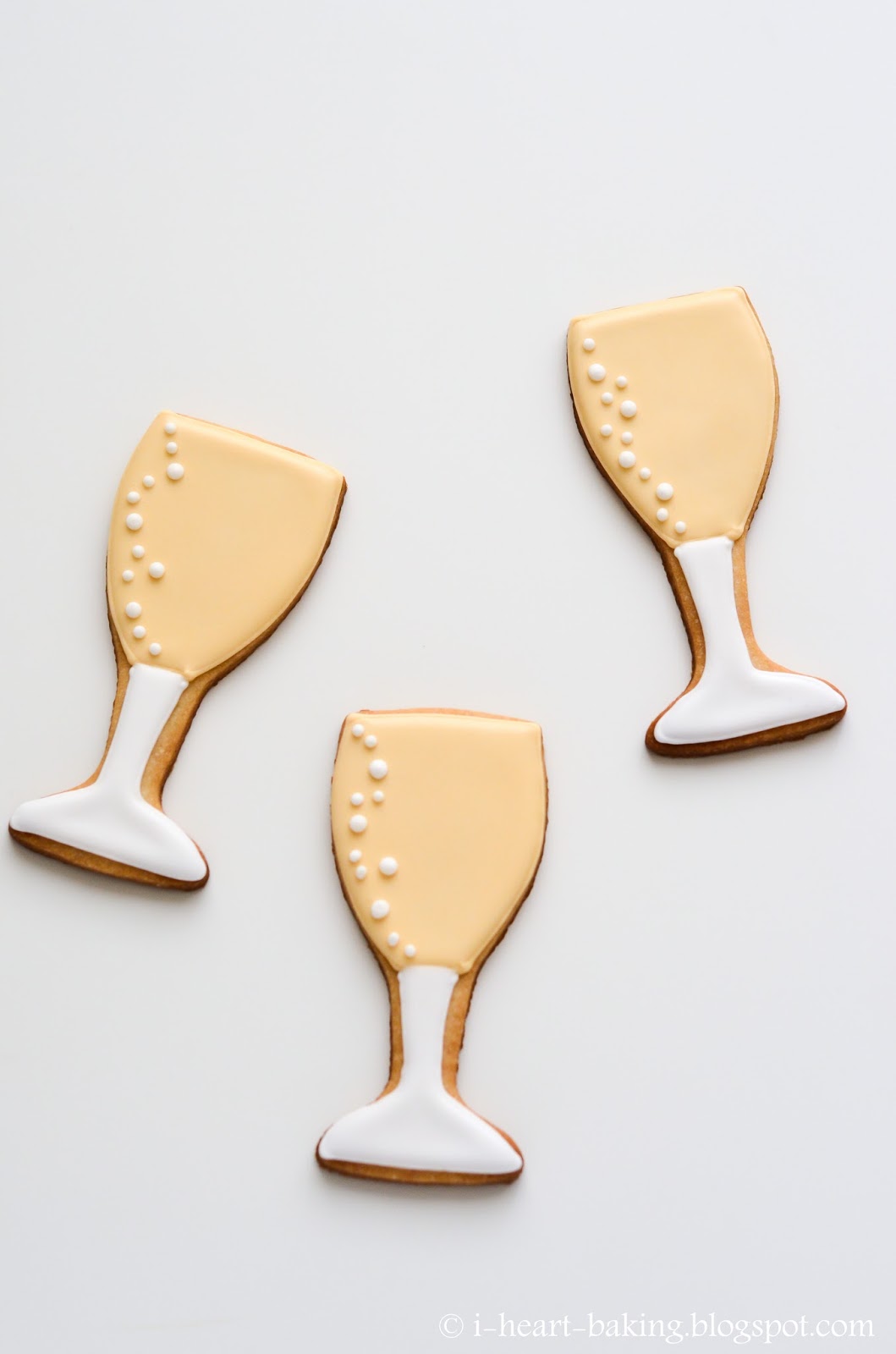 i heart baking! champagne glass cookies