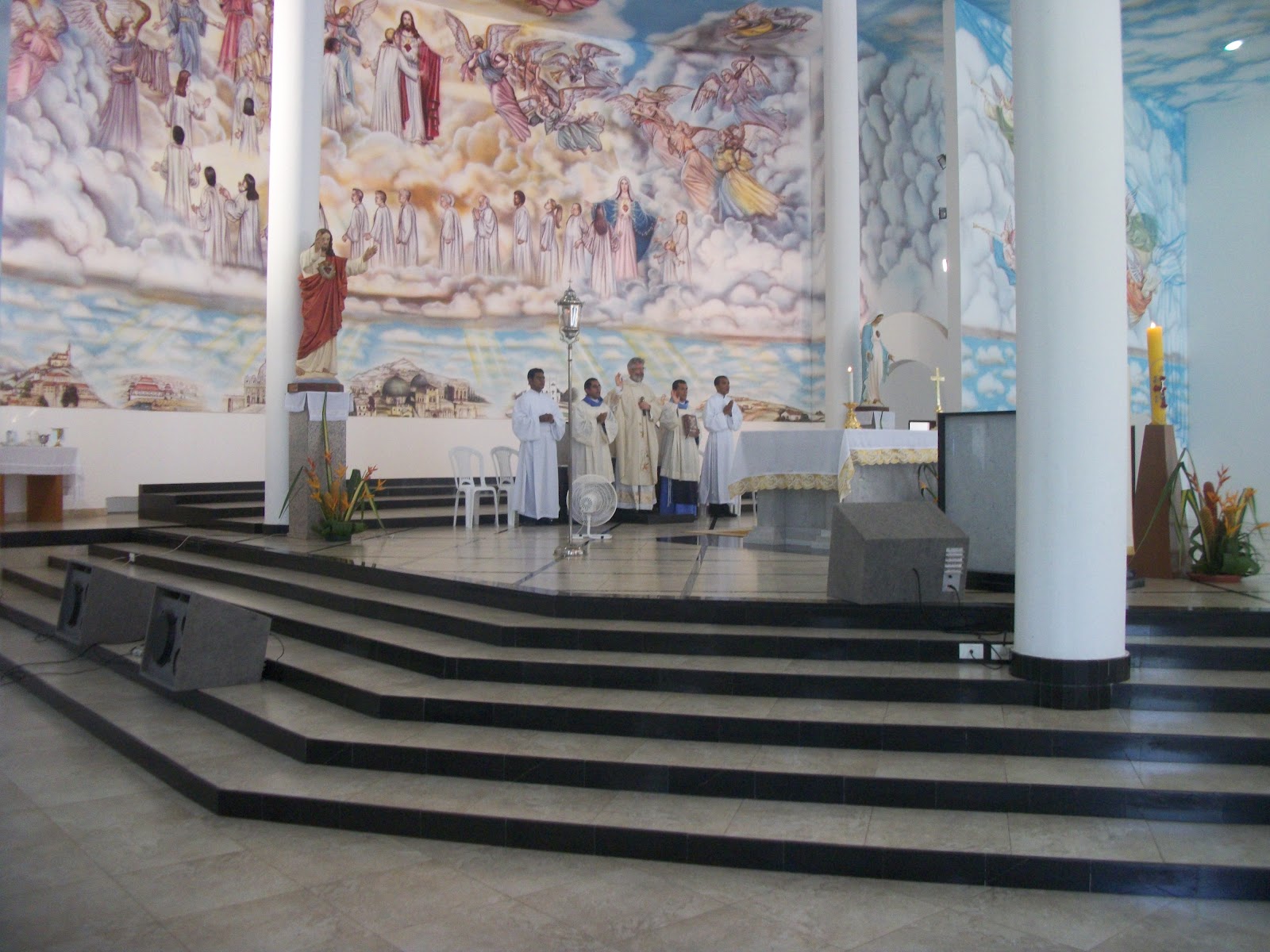 Grupo da visita a comunidade Servos de Maria