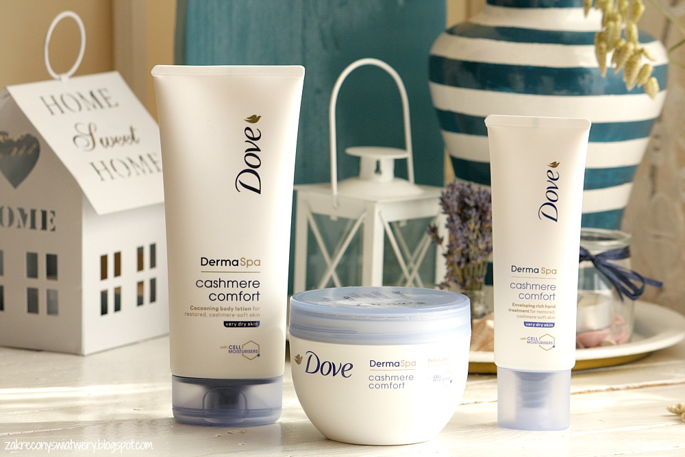 Dove Derma Spa, Cashmere Comfort, Krem do rąk, Masło do ciała i balsam
