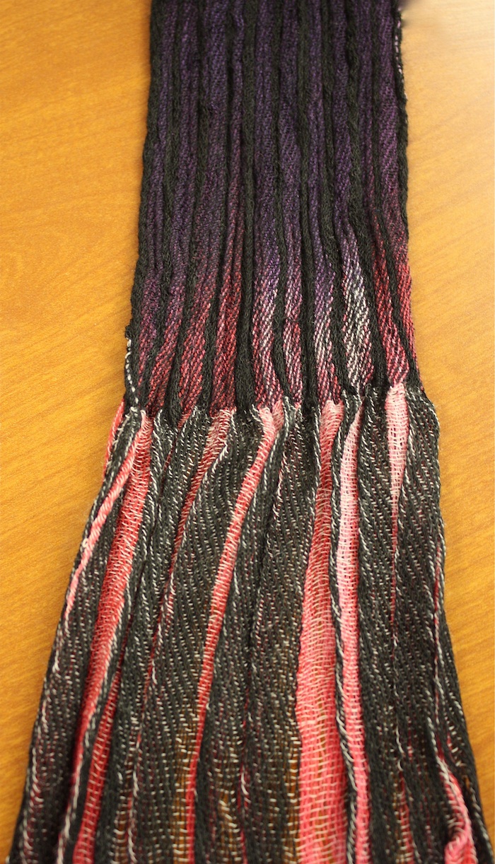 Random Acts of Color Weaving with 60/2 Silk Pictures from a