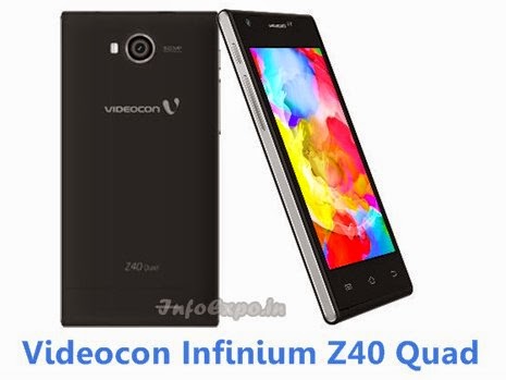 Videocon Infinium Z40 Quad: 4 inch,1.3 GHz Quadcore Android Phone Specs, Price 