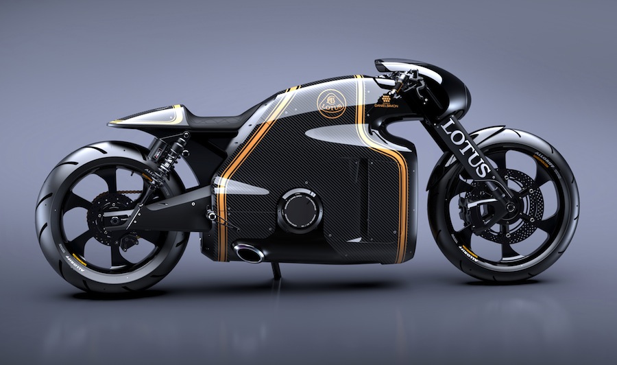 近未来的なデザインが特徴的すぎるバイク「ロータスC-01」