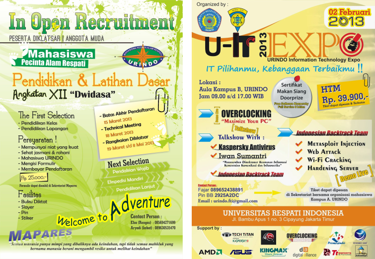 Contoh Desain Pamflet / Poster Vector Cdr