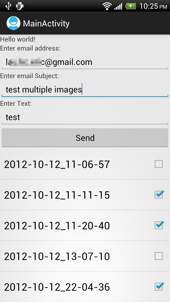 Androider Start activity to send email with multiple images attached