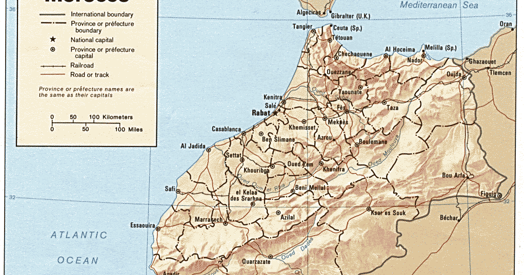 Марокко карта мира на русском