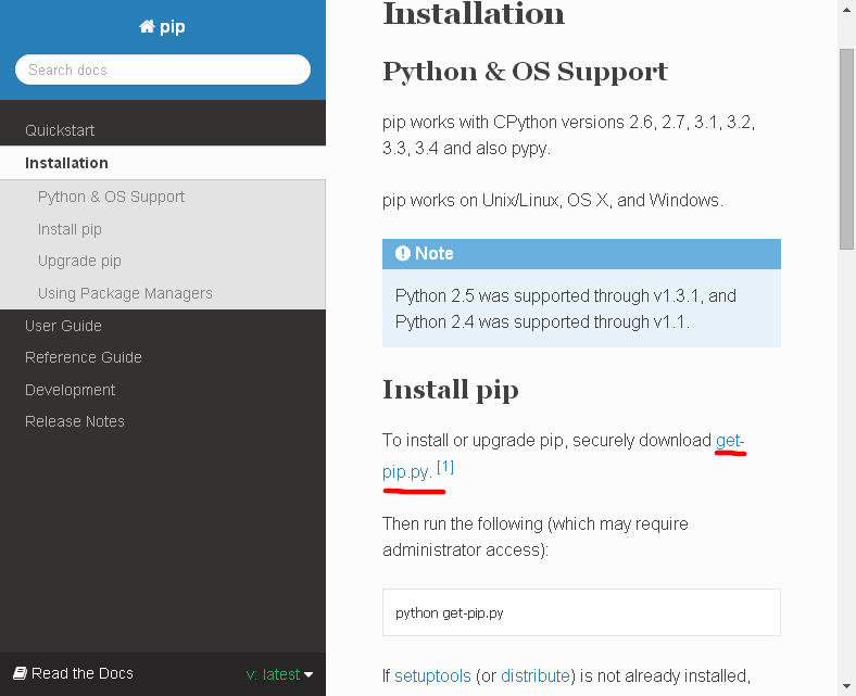 Installing: Installing Pip