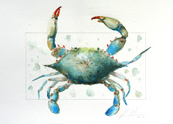 crab clair watercolor hartmann painting paintings tattoo daily yahoo fine water ocean animals