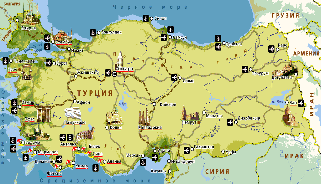 Карта батуми турция
