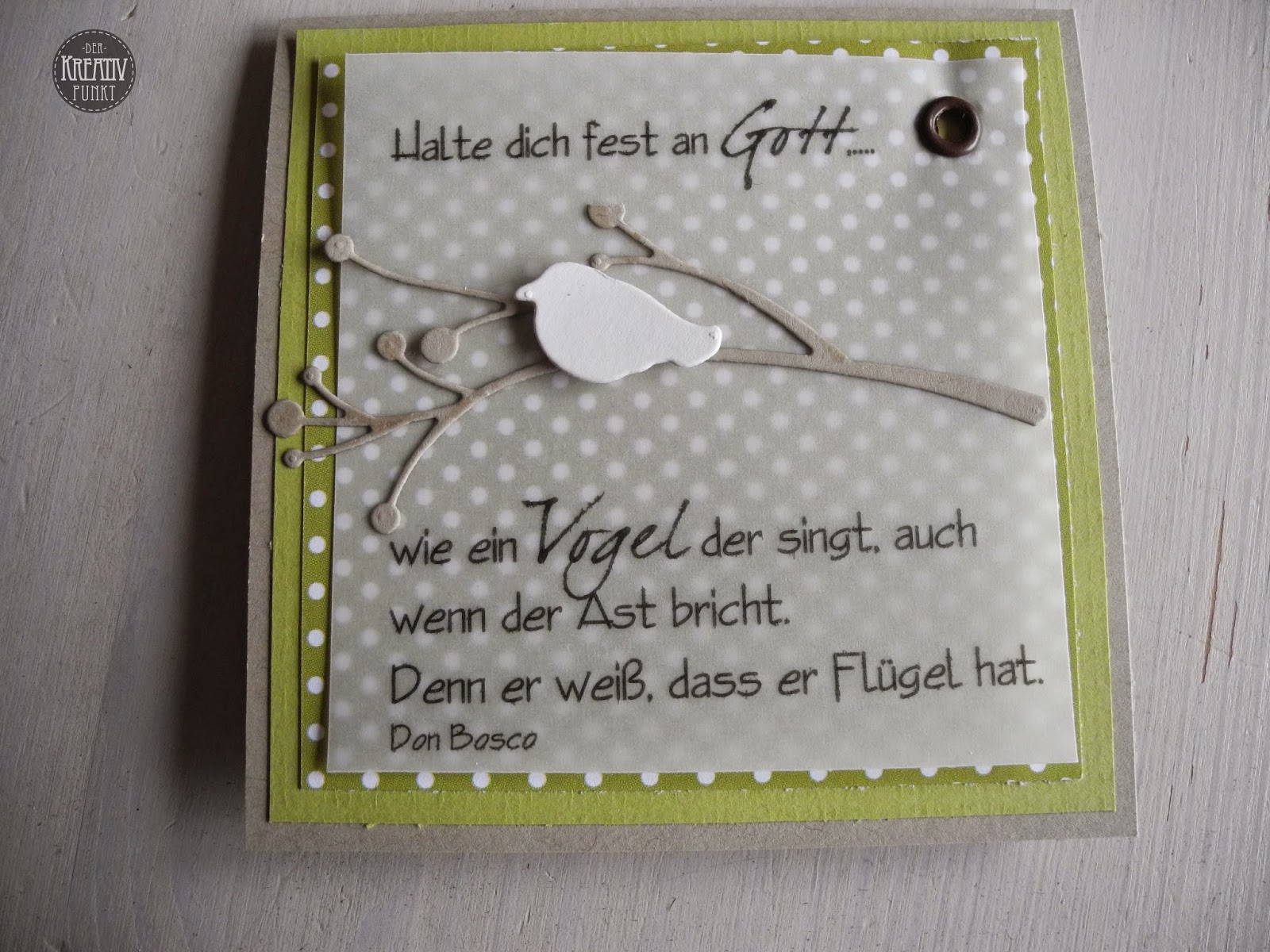 Der Kreativpunkt Karte mit Spruch