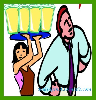 Cocktail waitressing on St. Patrick's Day | Graphic property of www.BakingInATornado.com