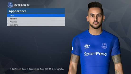 Theo Walcott Face Everton Pes 2017 Patch Pes New Patch Pro Evolution Soccer