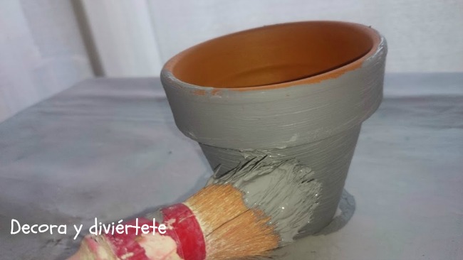 DIY , maceta pintada , centro de mesa , paniculata , decoración mesas