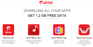 AirTel Free Internet http://www.nkworld4u.com/ Data Offer - Get 1.2 GB Free Data by Downloading Airtel 4 Apps [ Prepaid User ]