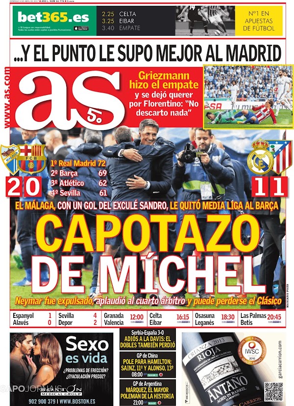 Real Madrid, AS: "Capotazo de Míchel"