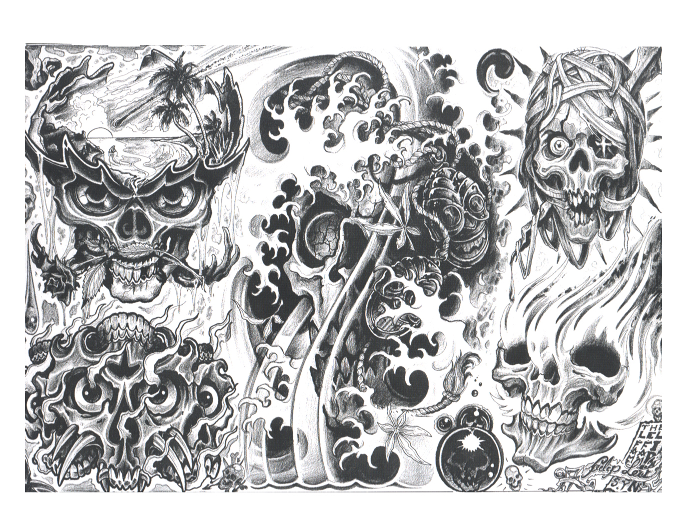 Adele Tattoo: Skulls Tattoo Designs Wallpaper 2012 New