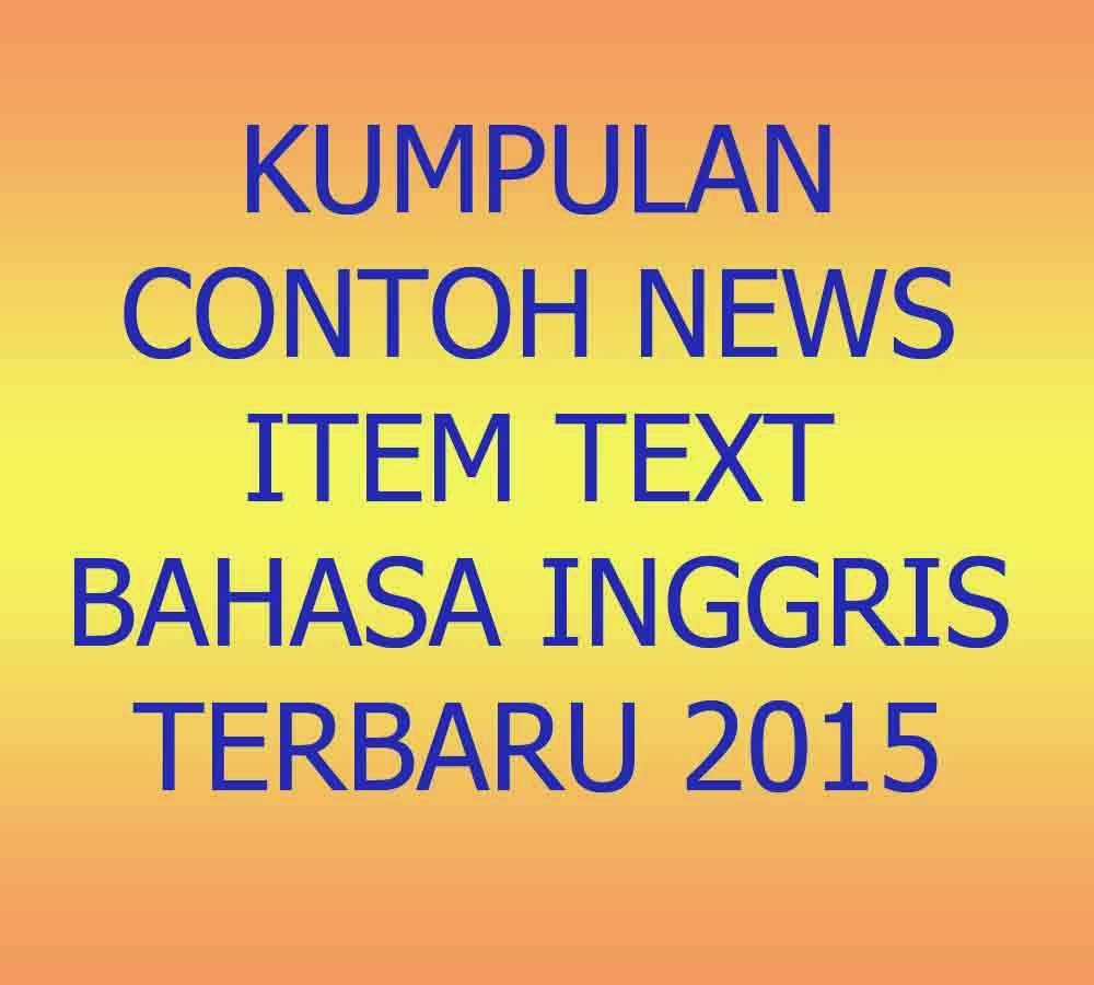 Contoh news item text singkat