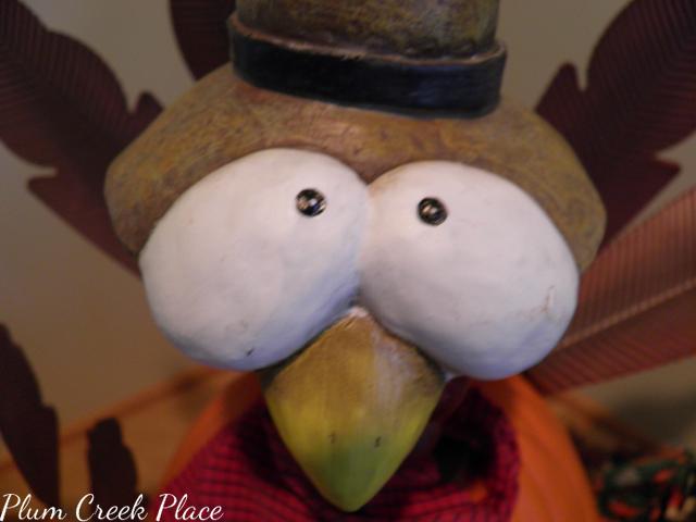 Henry, pumpkin ceramic turkey set