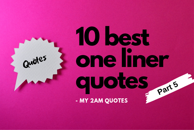 10 best one liner quotes – Part 5  My 2am Quotes  My 2am quotes