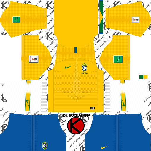 Brazil 2018 World Cup Kit -  Dream League Soccer Kits