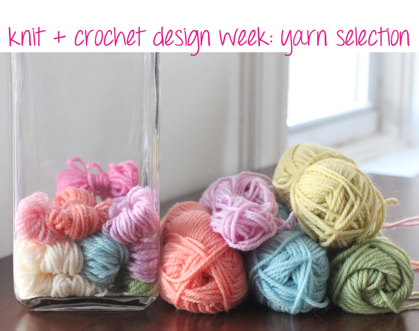 The Art of Everyday knit + crochet design week yarn selection
