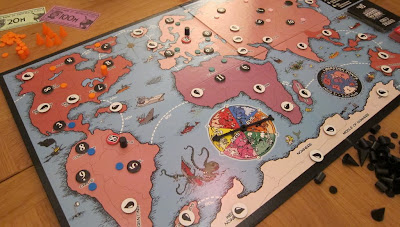 The game board during a game