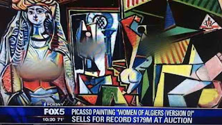 Fox news blurrs breast of Picasso painting sold for $179 million dollar