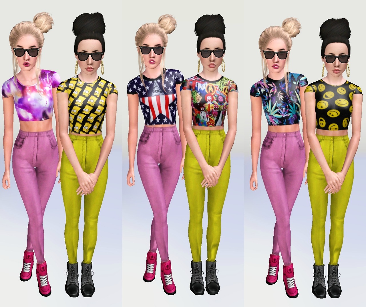 My Sims 3 Blog: Hipster Crop Tees by Ilikeyourfacesims
