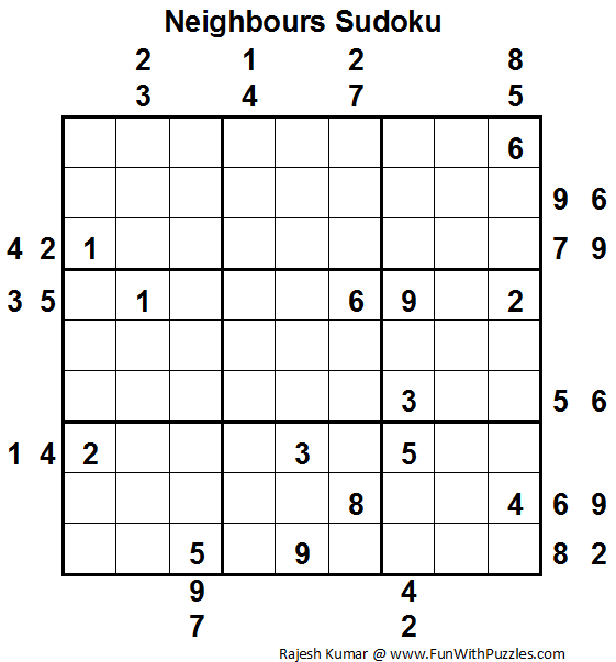 Neighbours Sudoku (Daily Sudoku League #83)