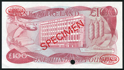 100 Pounds Sterling banknote Northern Ireland currency paper money