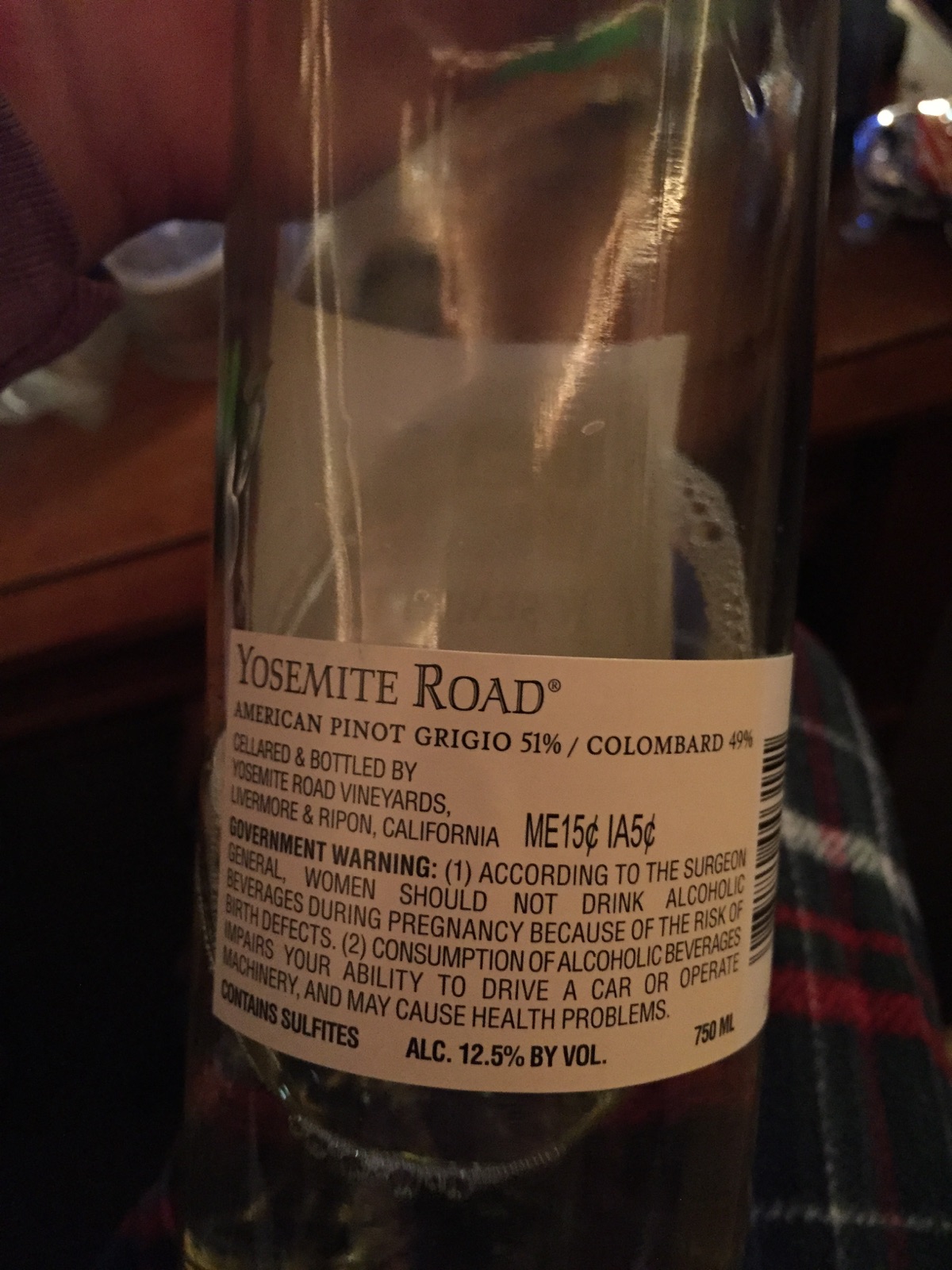 Tim Curley's Wine Blog Tasting Yosemite Road Pinot Grigio