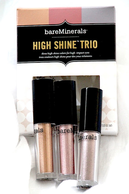 maquillage avec high shine trio bareminerals test swatch avis