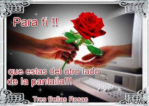 Resultado de imagen de flores para ti amiga gif