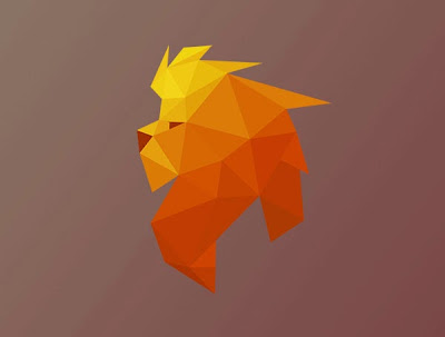 Lion dOc Low Polygon Logo