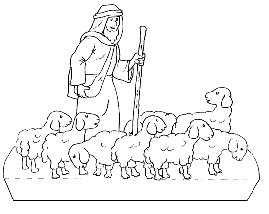 Educar con Jesús: Jesús buen pastor (colorear)