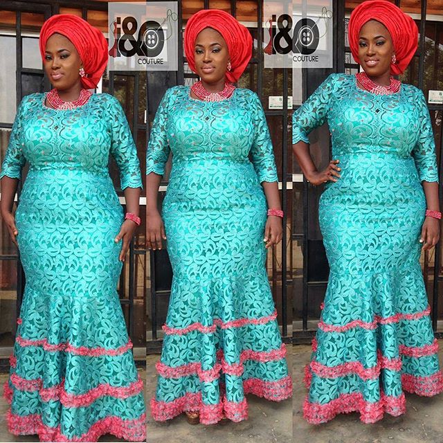 Simple Lace Gown Styles 2017 for Beautiful Ladies Zaineey's Blog