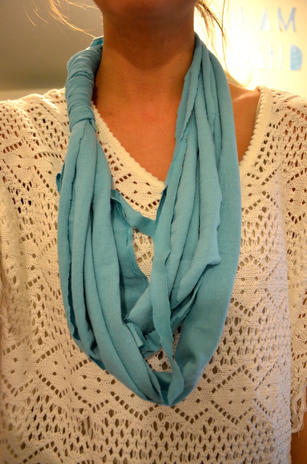 how strange and how lovely it is to be anything at all.: DIY Tshirt Scarves