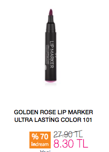 Golden Rose Lip Marker Ultra Lasting Color