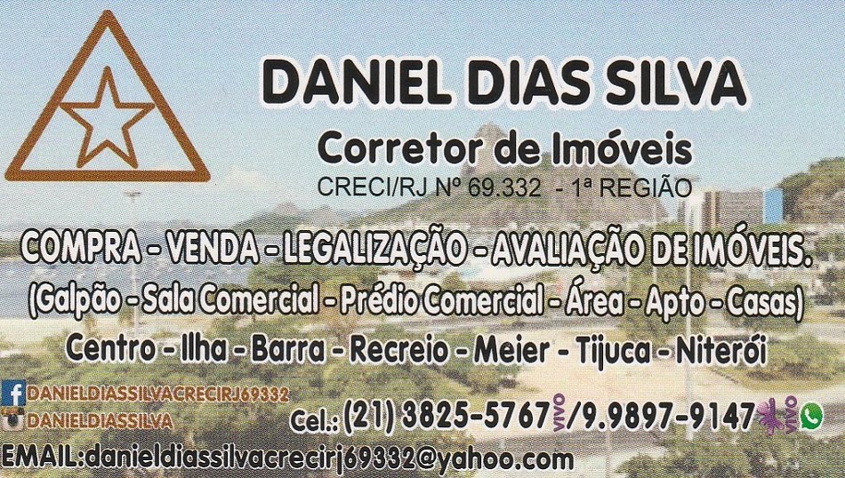 DANIEL DIAS SILVA CORRETOR DE IMÓVEIS CRECI/RJ Nº 69.332