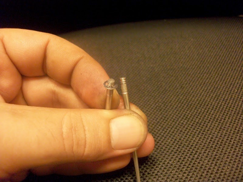 Converting Nsr250 carb needles to adjustable.