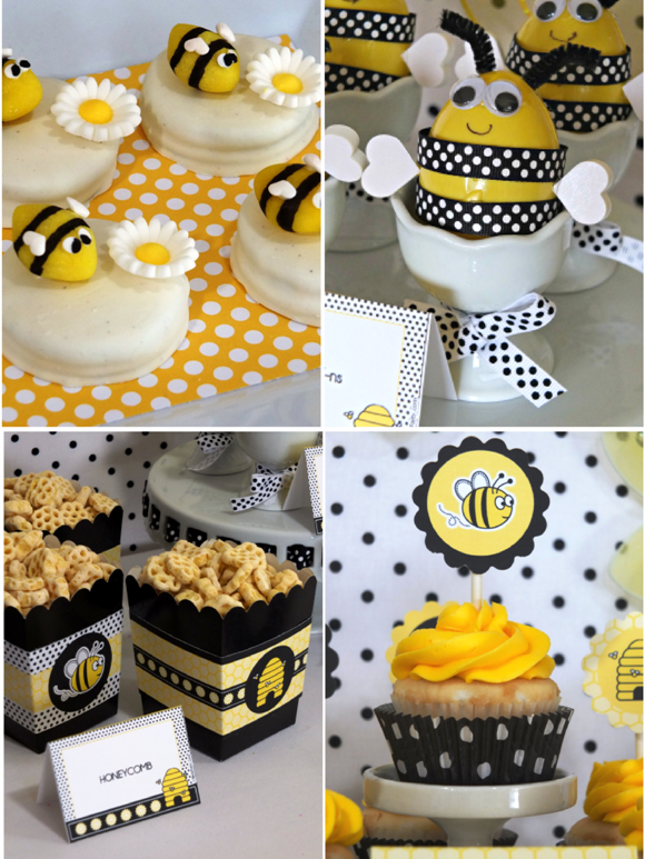 A Sweet as Honey Bee Birthday Party Desserts Table Party Ideas