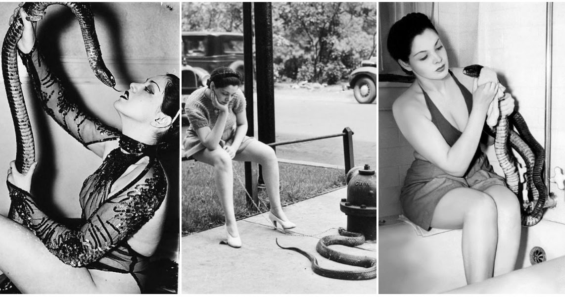 Vintage Photographs of Zorita - the Classic Burlesque Snake Dancer, in the ...