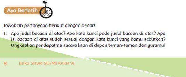 Jawaban Tematik Kelas 6 Tema 6 Hal 8