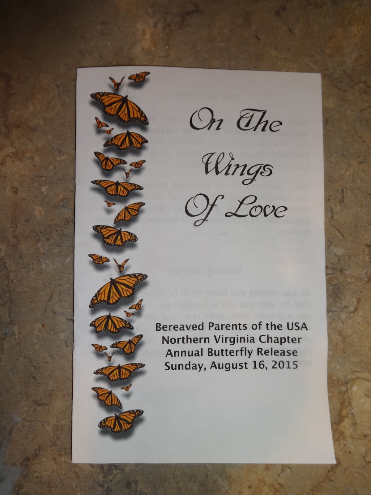 A Mother's Tears 2015 Butterfly Release