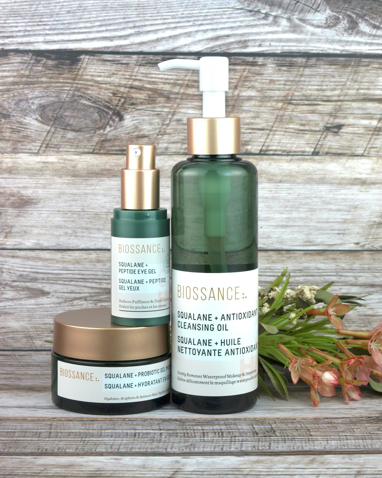 Squalane cleansing biossance oil moisturizer gel eye peptide antioxidant probiotic affiliate provided links featured were Biossance | Squalane + Antioxidant Cleansing Oil, Squalane + Probiotic