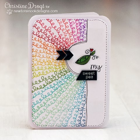 Sweet Pea card by Christine Drogt for Newton's Nook Designs 