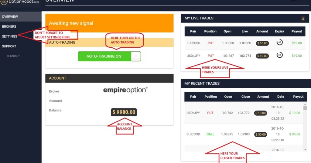 Binary options robot 2017