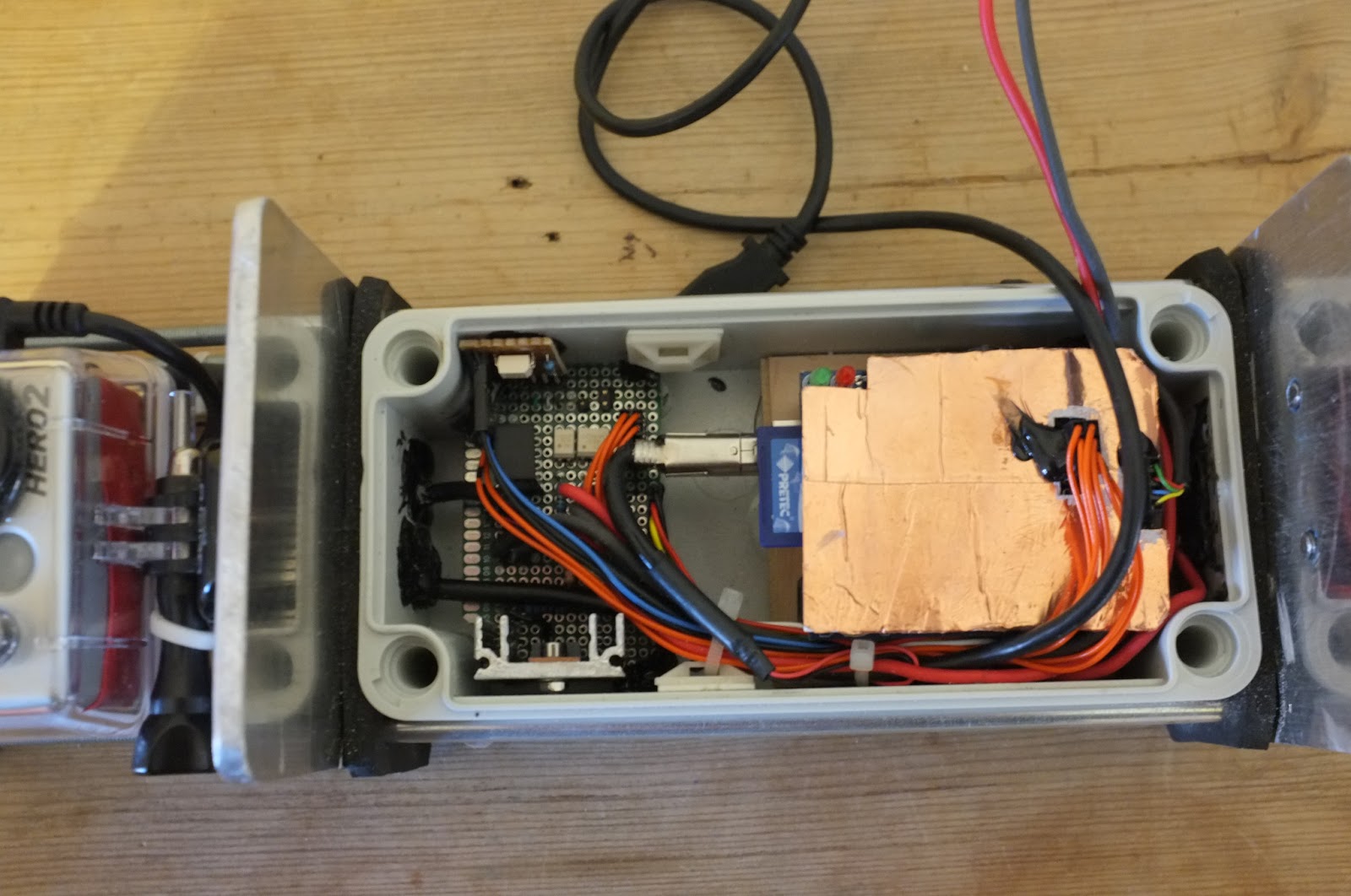 Bufocam: the toad tunnel camera: Bufocam prototype and cradle installation