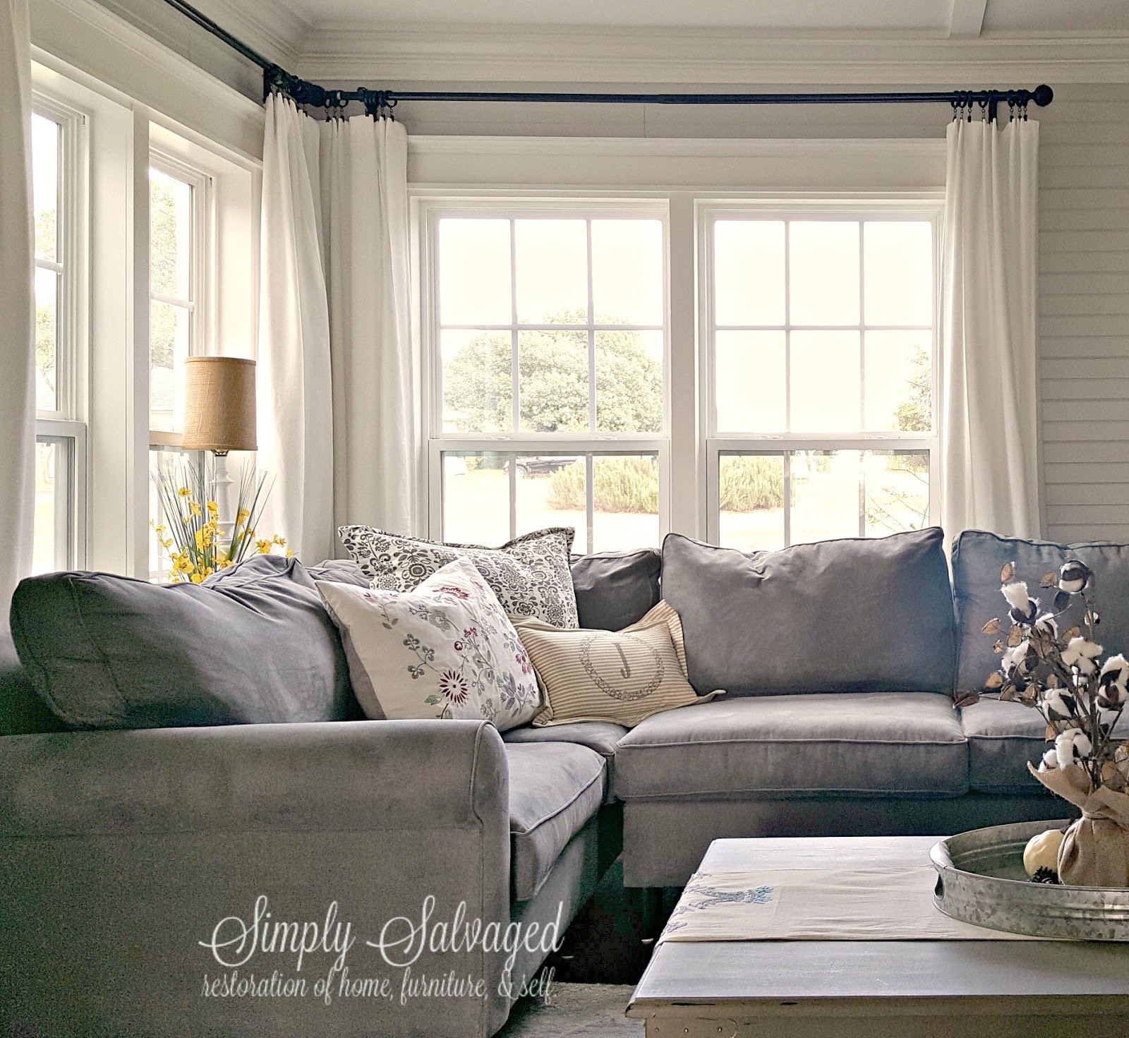 Simply Salvaged Partial Living Room Progress